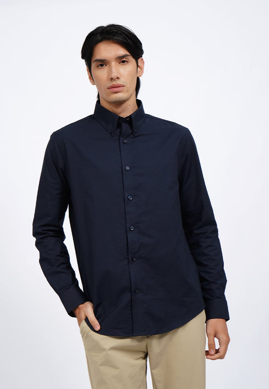 Long Sleeve Buttoned Down Collar Shirt