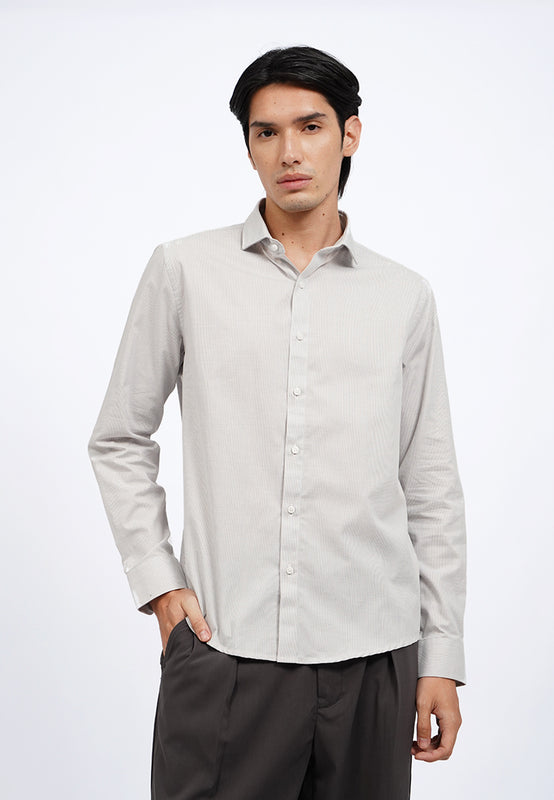Long Sleeve Houndstooth Shirt