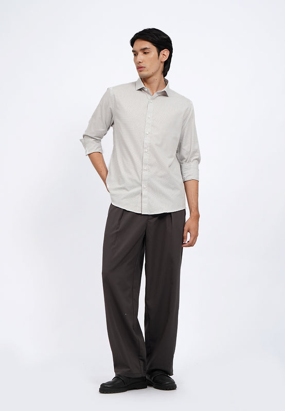 Long Sleeve Houndstooth Shirt