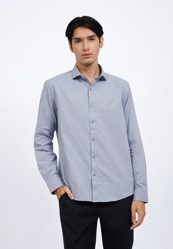 Long Sleeve Houndstooth Shirt