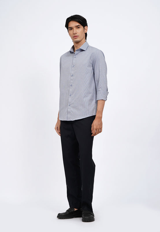 Long Sleeve Houndstooth Shirt