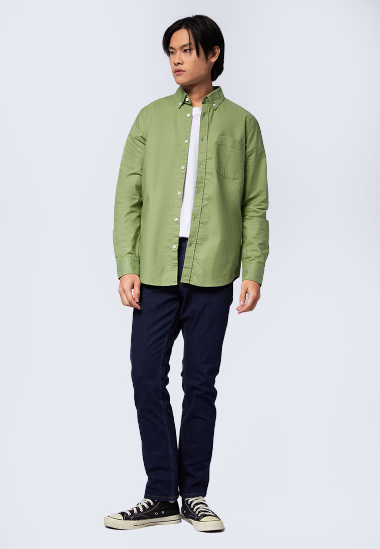 Regular Fit Long Sleeve Oxford Shirt Mint
