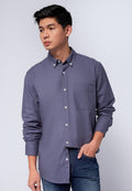 Regular Fit Long Sleeve Oxford Shirt Dusty Blue