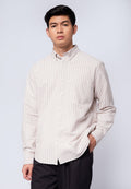 Long Sleeve Striped Oxford Shirt