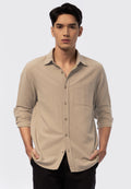 Long Sleeve Washed Textured Shirt