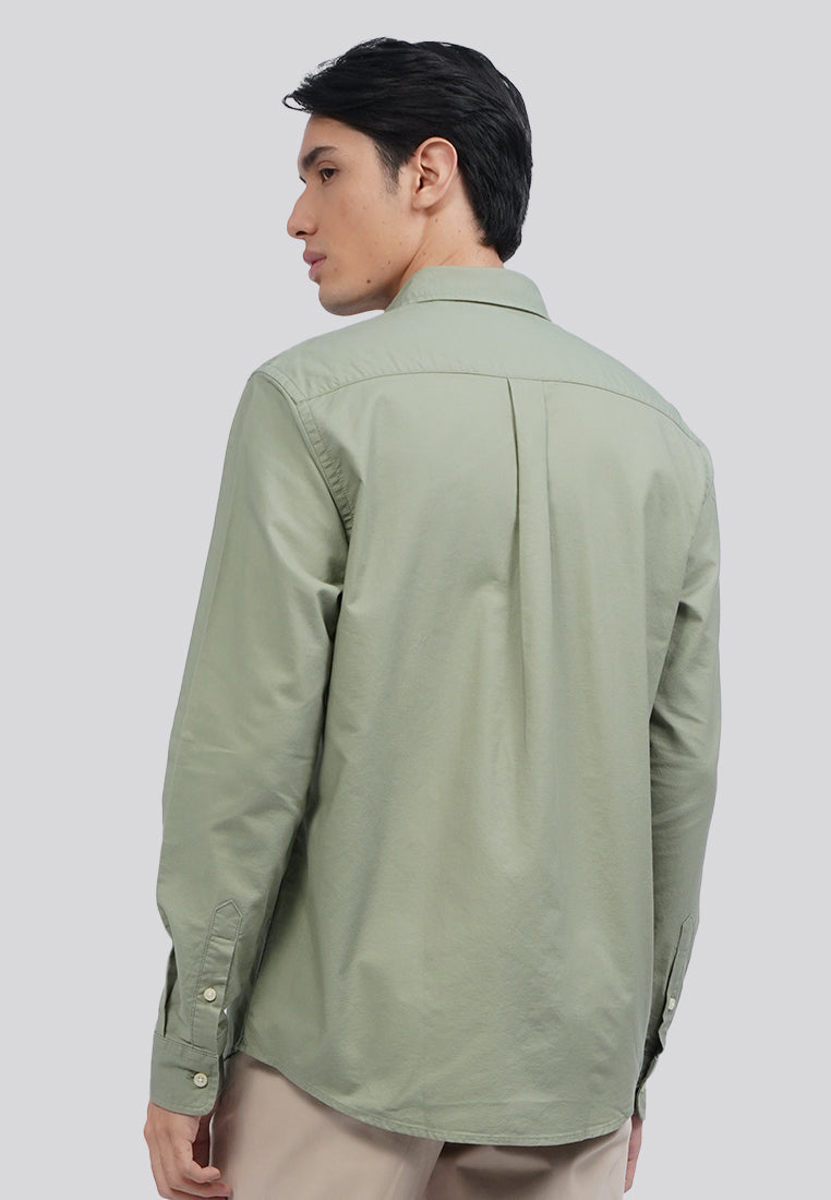 Regular Fit Long Sleeve Oxford Shirt Sage