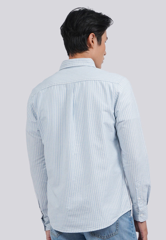 Long Sleeve Stripes Oxford Shirt
