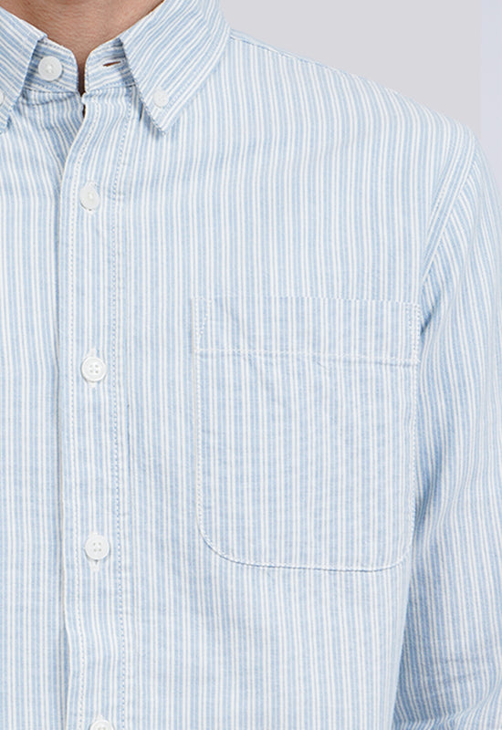 Long Sleeve Stripes Oxford Shirt