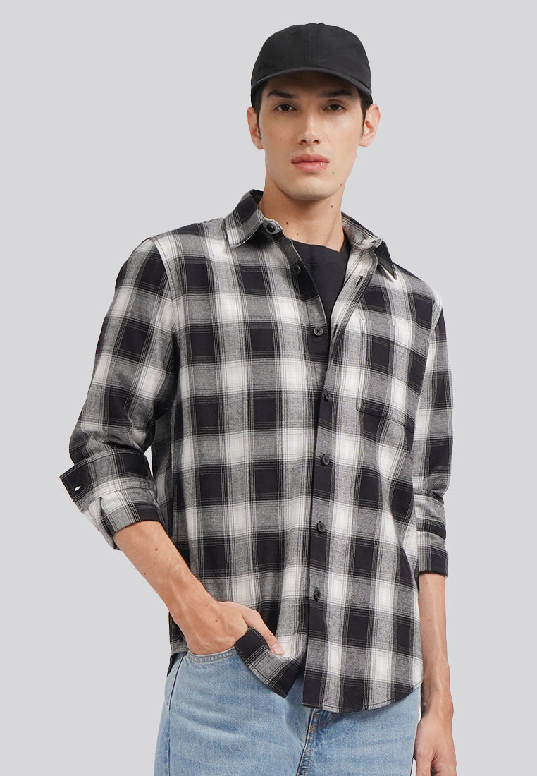 Regular Fit Long Sleeve Check Shirt