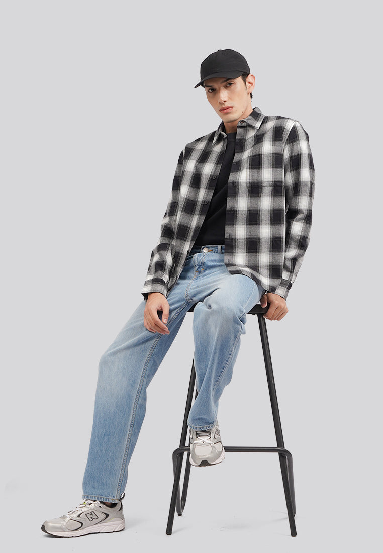 Regular Fit Long Sleeve Check Shirt