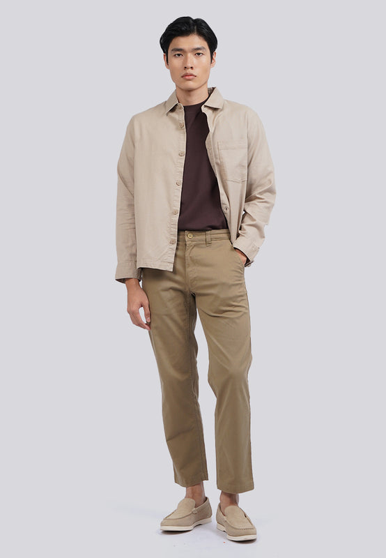 Long Sleeve Pocket Washed Shirt