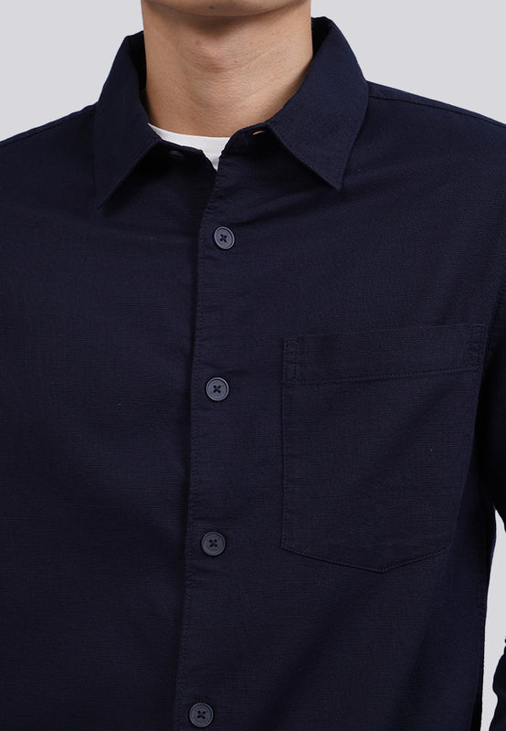 Long Sleeve Pocket Washed Shirt