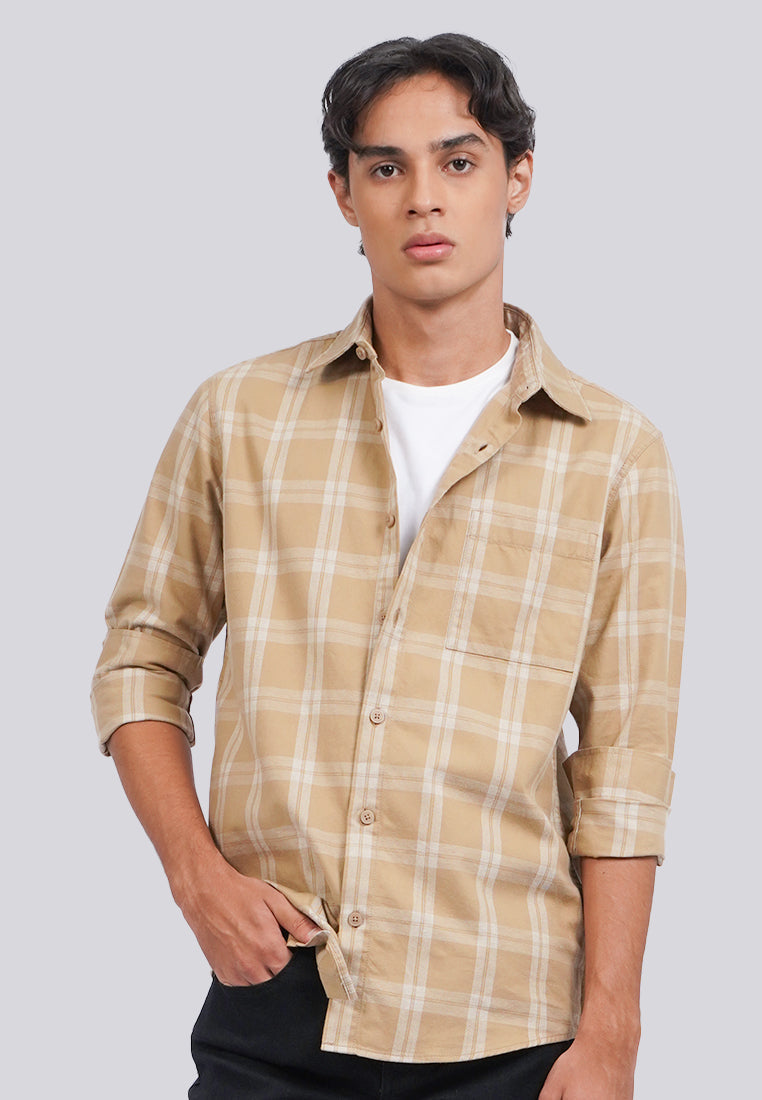 Regular Fit Long Sleeve Checks Shirt