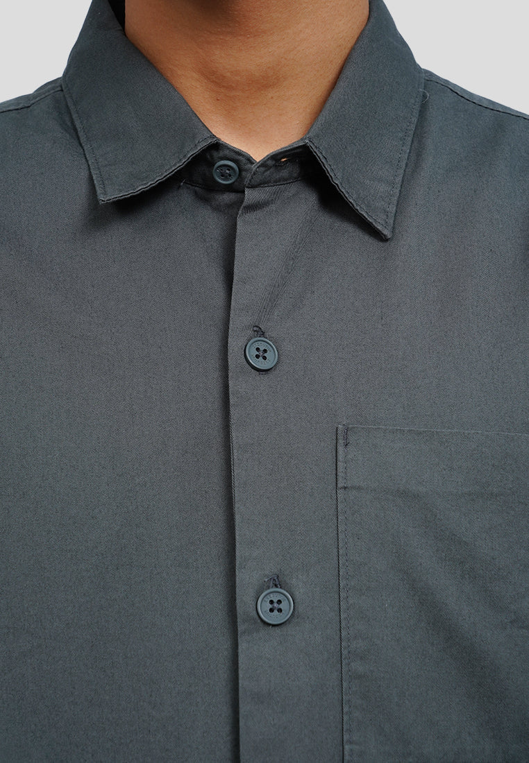 Long Sleeve Twill Pocket Shirt