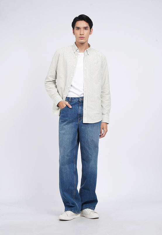 Long Sleeve Oxford Stripe Shirt