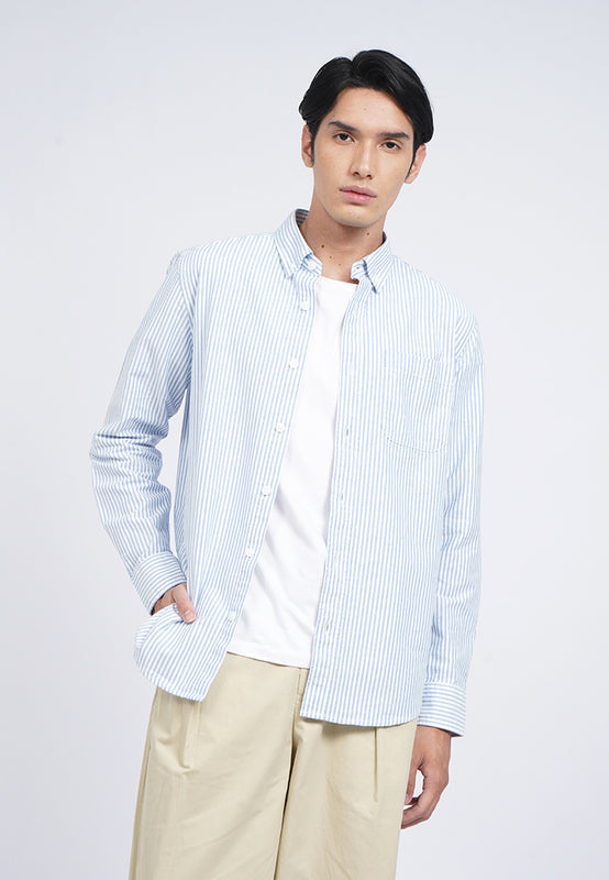 Long Sleeve Oxford Stripe Shirt