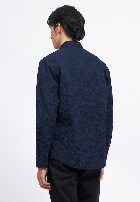 Long Sleeve Seersucker Shirt