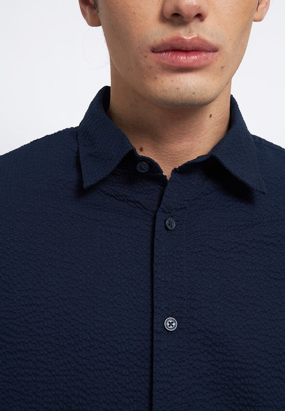 Long Sleeve Seersucker Shirt