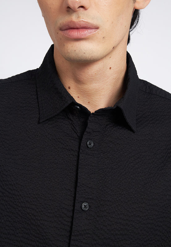 Long Sleeve Seersucker Shirt