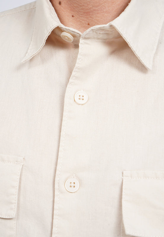 Linen Look Long Sleeve Shirt
