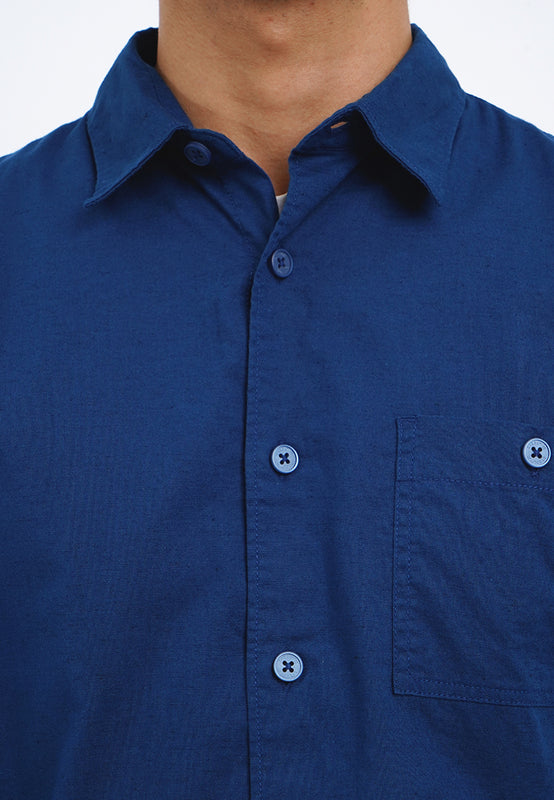 Linen Look Long Sleeve Shirt