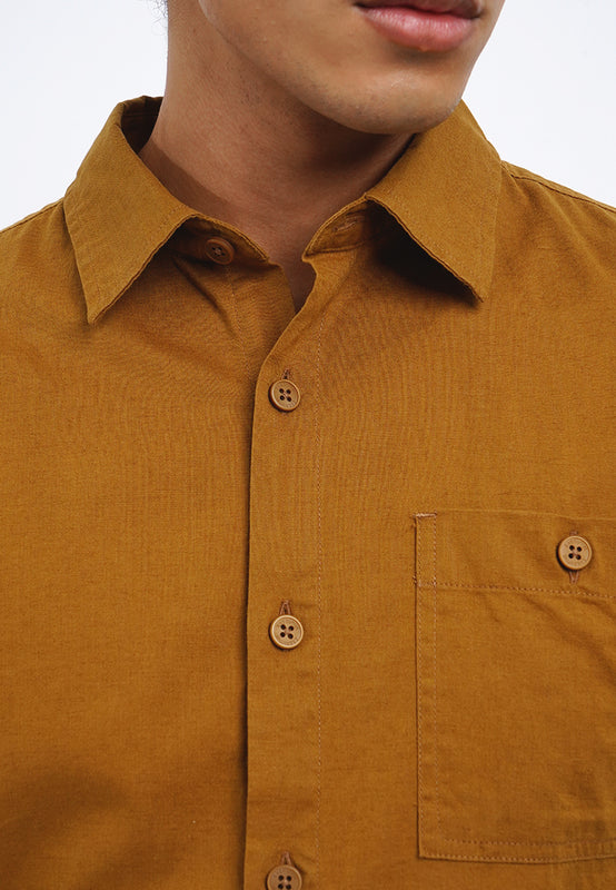Linen Look Long Sleeve Shirt