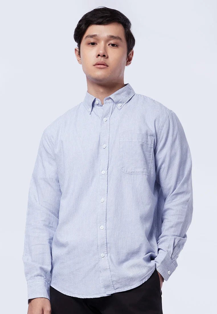 Regular Fit Long Sleeve Striped Shirt