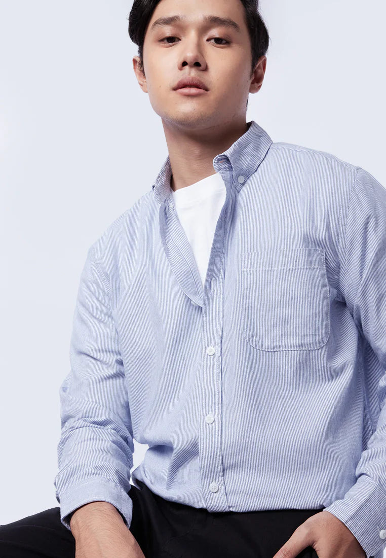 Regular Fit Long Sleeve Striped Shirt