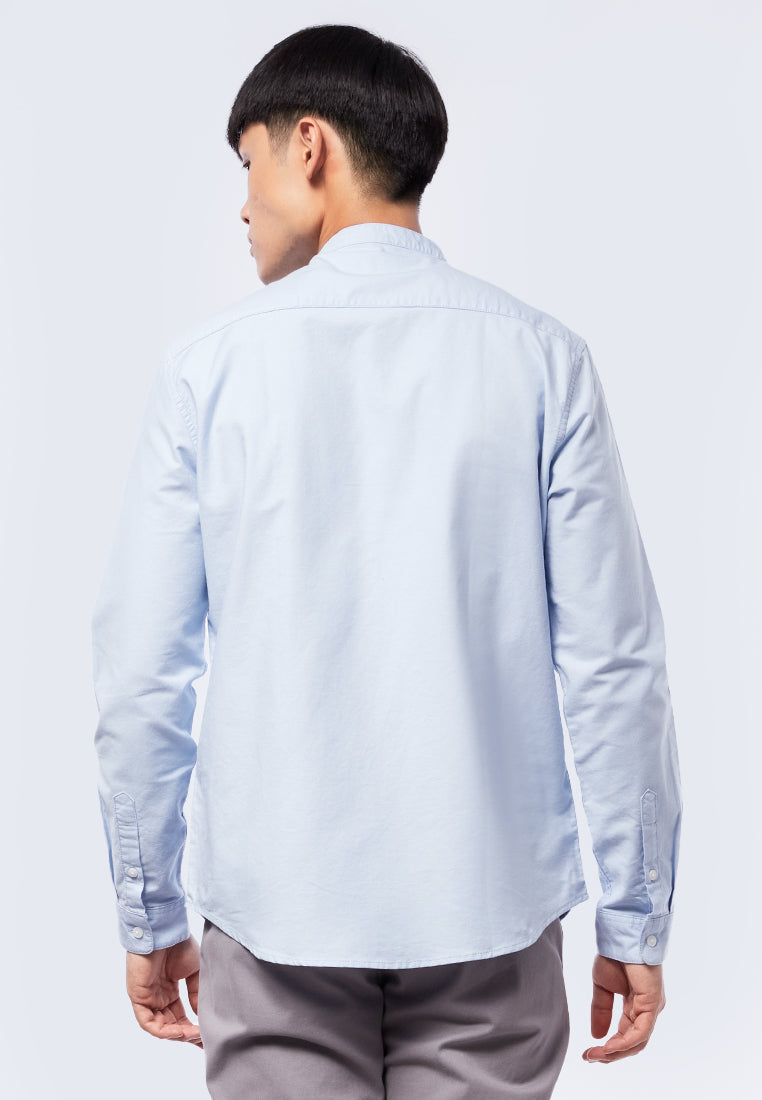 Mandarin Collar Long Sleeve Shirt
