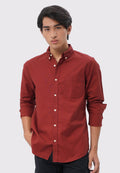 Soft Wash Long Sleeve Oxford Shirt Rust
