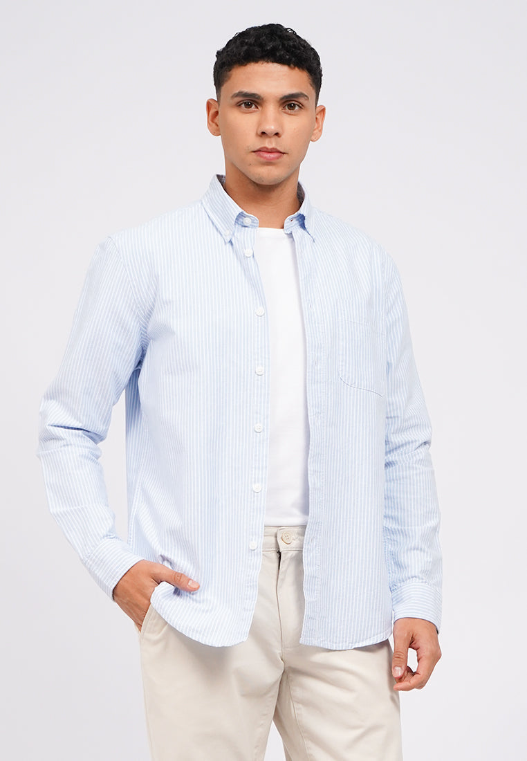 Long Sleeve Oxford Stripes Shirt