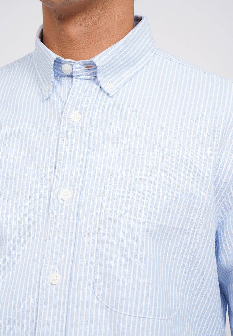 Long Sleeve Oxford Stripes Shirt