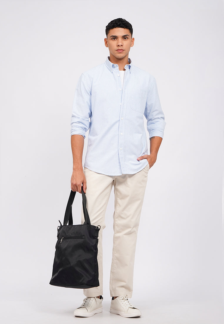Long Sleeve Oxford Stripes Shirt