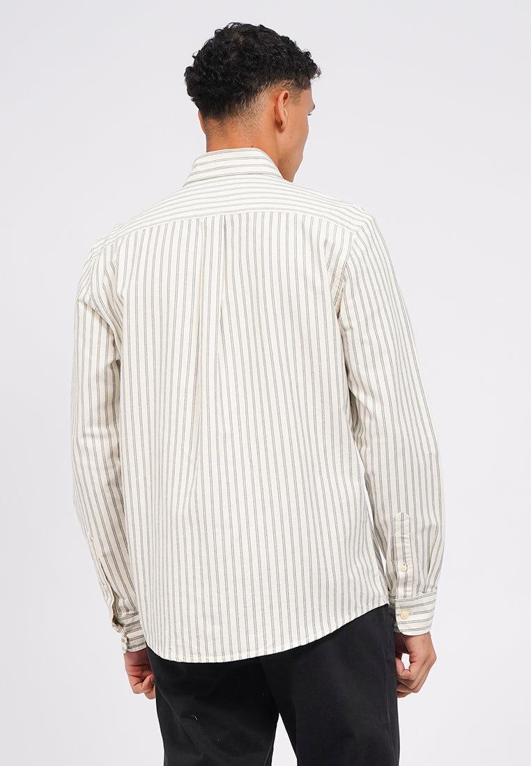 Long Sleeve Oxford Stripes Shirt