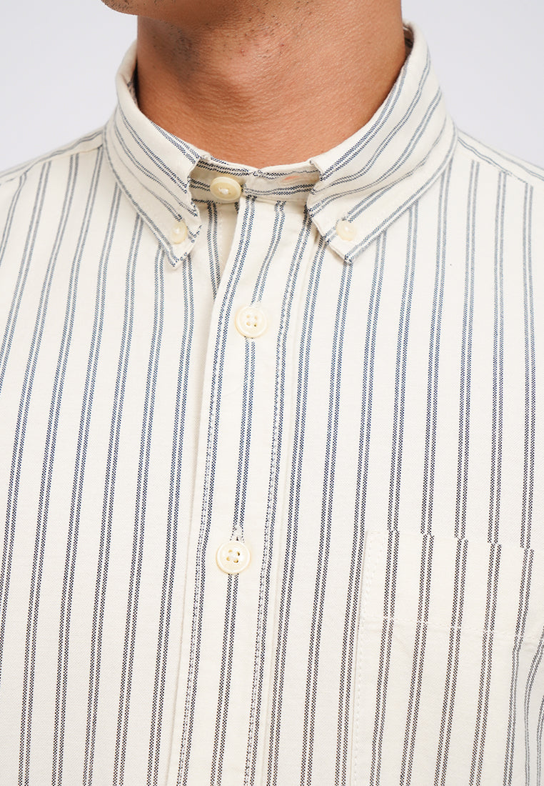 Long Sleeve Oxford Stripes Shirt