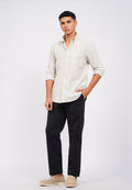 Long Sleeve Oxford Stripes Shirt