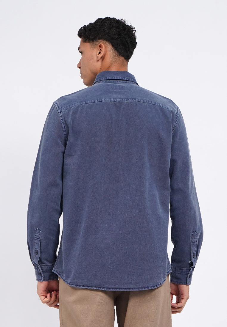 Long Sleeve Garment Dyed Shirt