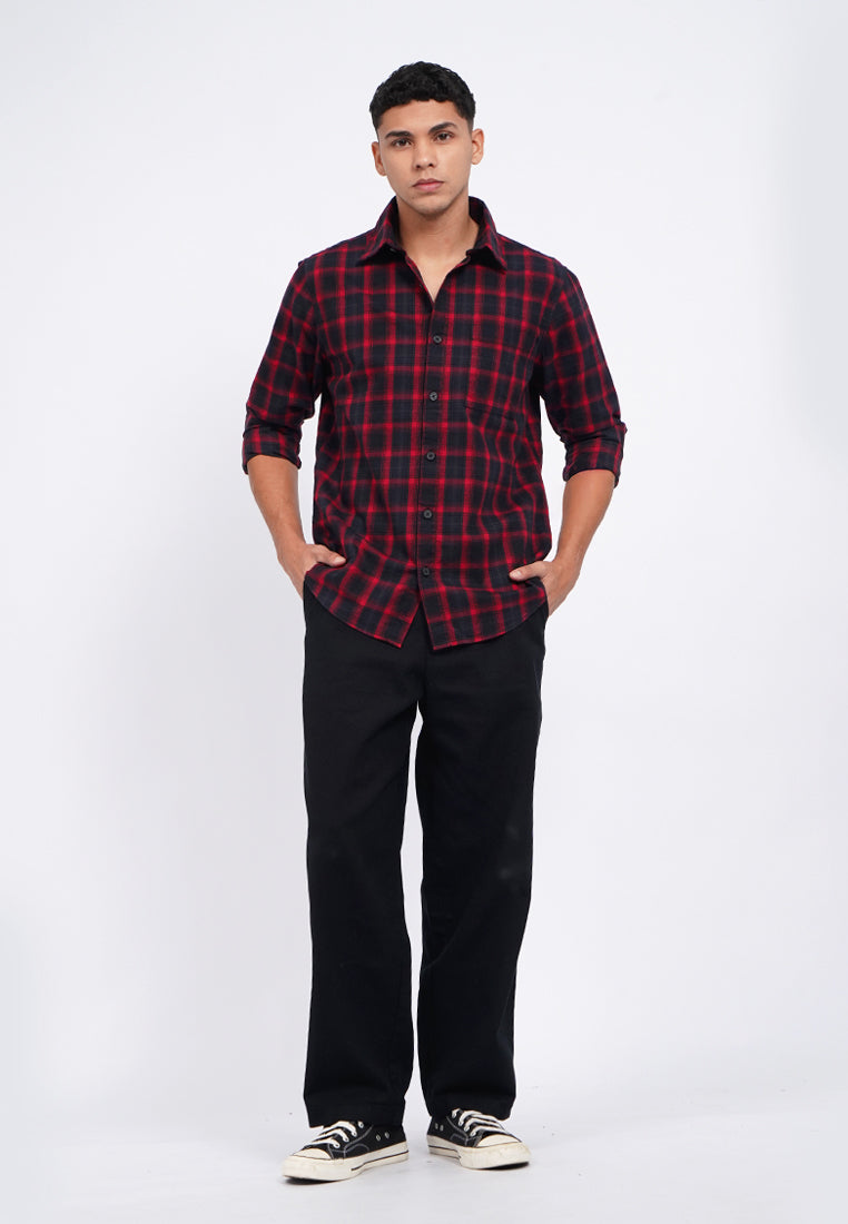 Long Sleeve Checks Shirt