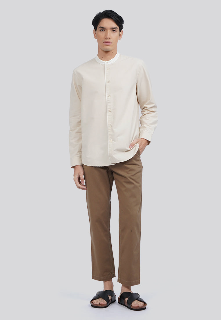 Regular Fit Long Sleeve Koko Shirt Beige