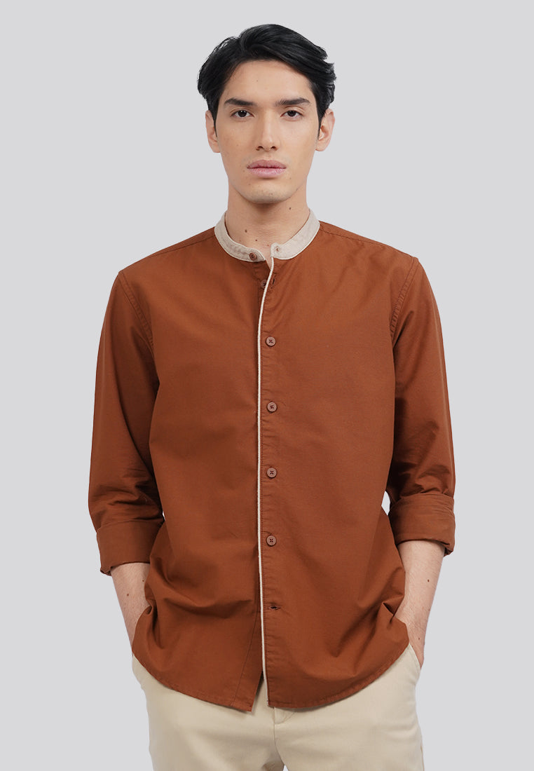 Regular Fit Long Sleeve Koko Shirt Brown