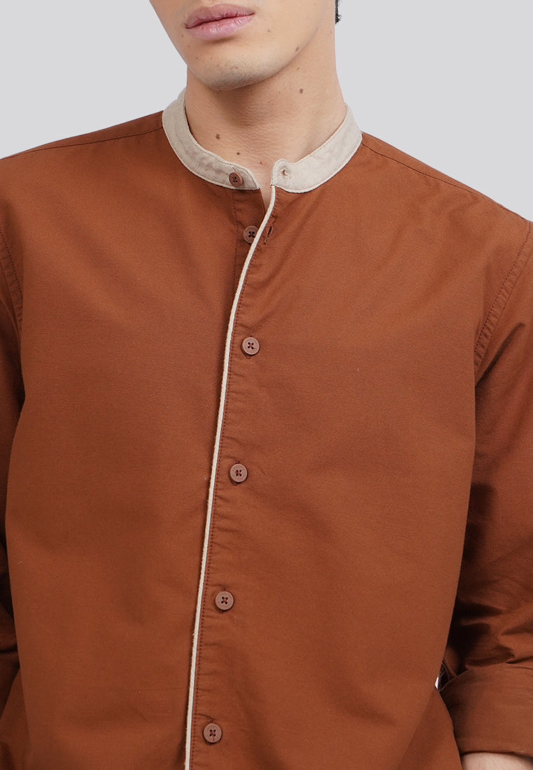 Regular Fit Long Sleeve Koko Shirt Brown