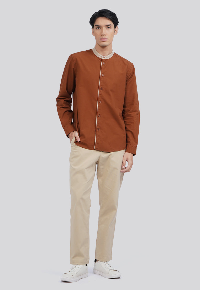 Regular Fit Long Sleeve Koko Shirt Brown