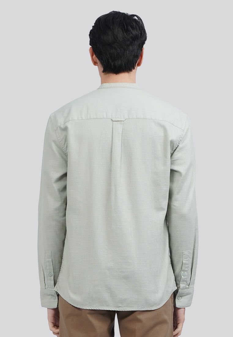 Linen Blend Long Sleeve Koko Shirt Sage