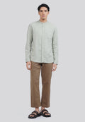 Linen Blend Long Sleeve Koko Shirt Sage