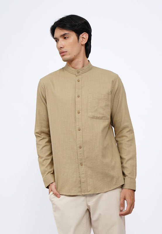 Linen Blend Long Sleeve Koko Shirt