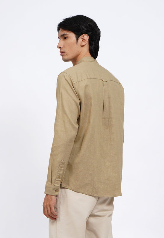 Linen Blend Long Sleeve Koko Shirt