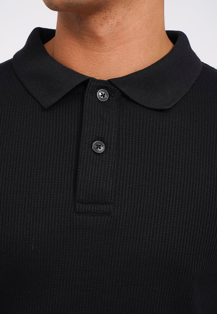 Slim Fit Long Sleeve Polo Shirt