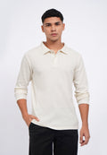 Buttoned Long Sleeve Polo Shirt