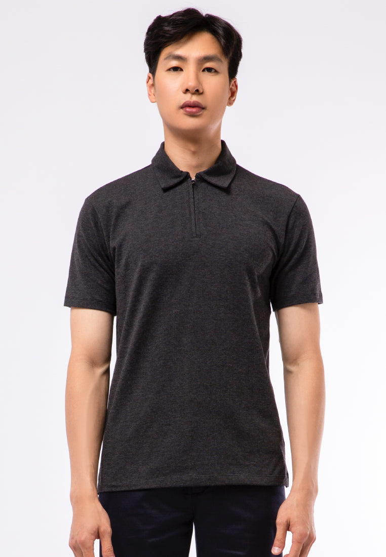 Polo Shirt With Zipper Details