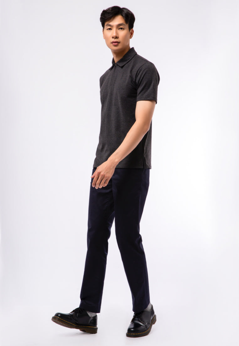 Polo Shirt With Zipper Details